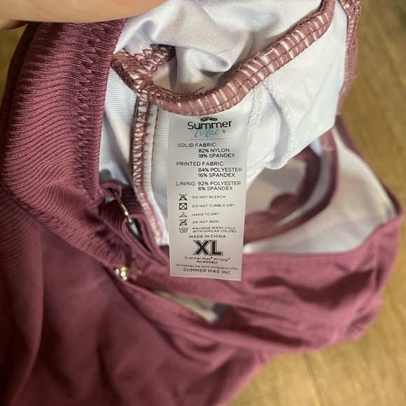 Maternity Purple One-Piece Swimsuit - Picture 3 of 7